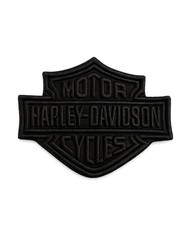 Embroidered Iron On Sew Patch Harley-Davidson Black Bar & Shield 2.5x3 Inches picture