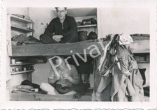 Photo WK2 Soldiers Wehrmacht Quarters Beds Comrades M1.07 picture