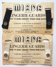Lot of 2 Antique Miada Lingerie Guards, 1924, Black & White, Unused picture