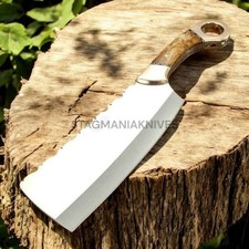 Premium Hand Forged J2 Steel Full Tang Hunting Big Cleaver Butcher Knife picture