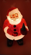 Vintage 1950's Electric Light Up Santa Table Top  Works Christmas Decor  picture