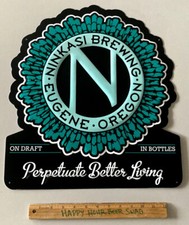 New Ninkasi Brewery Craft Beer Company metal Tin Tacker beer sign Mancave Lot picture