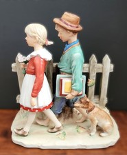 Gorham Norman Rockwell Figurine 'Fall - A Scholarly Pace' First Edition picture