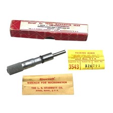 Starrett No. T263L Micrometer Head 0-1” With Locking Nut .0001” Graduations picture