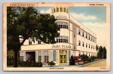 Park Plaza Hotel Miami FL Postcard Art Deco