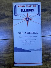 Road Map Of Illinois See America Travel Brochure Foldout Map Rand McNally picture