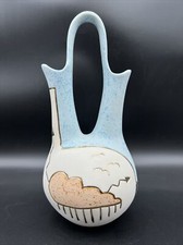 Sandstone Pottery Double Bud Vase, Made in South Dakota picture