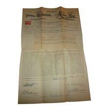 1901 Weeping Water Nebraska Tornado Insurance Policy Antique Windstorm Ephemera picture