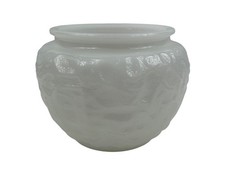 E.O. Brody Co. G107 Milk Glass Textured Vase Planter Vintage White Home Decor picture