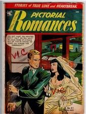 PICTORIAL ROMANCES #21 (1953) COVER ATTACHED COMPLETE RARE MATT BAKER GGA A picture