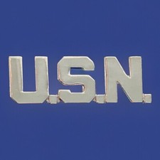 USN Letter Bar Lapel Script Pin US NAVY picture