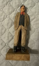 Vintage Hand Carved Chas Hannah Wood Figure picture