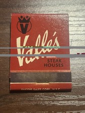 Matchbook Valle's Steak Houses Northeast's Restaurant full frt.strike MA. ME. RI picture