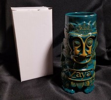 Zaya Rum Green Glazed Ceramic Tiki Mug Cup Glass With Hummingbird NEW picture