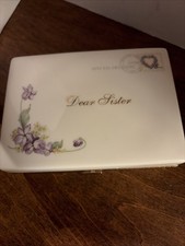 Ardleigh Elliot Vintage Porcelain Music Box Dear Sister picture