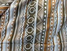Vintage Tribal Ethnic Print Fabric Rainwood Linen Blend 15 Yards 60” Wide picture