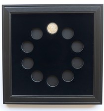 10 MORGAN / PEACE DOLLAR COINS (NOT INCLUDED) WALL DISPLAY PICTURE FRAME 12x12 picture