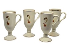 Autumn Leaf - 4 Espresso Coffee Cups - NALCC 1998 - Hall China Jewel Tea picture