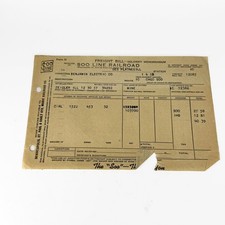 Vintage 1958 SOO LINE RAILROAD Freight Bill DES PLAINES ILL Document Paper picture