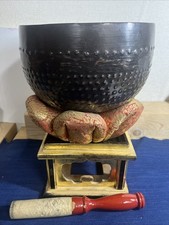 Japanese Temple Orin Bells Singing Bowls Antique 8.2 In Almost Unused Rare picture
