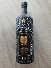 Dame Mas Reserva Tequilla Handmade 1 Liter, Black. Empty bottle with cork picture
