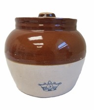 VTG Robinson Ransbottom Bean Crock #2 Blue Crown 2 Qt picture