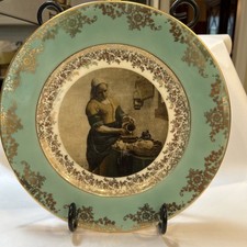 JKW Western Germany Vermeer The Milkmaid 11” Porcelain Plate Vintage picture
