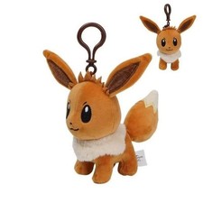 12Cm Licensed Eevee Pokemon Plush Toys Soft Doll Key Chain Ring  Bag Strap picture