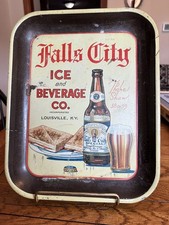 Antique Vintage Prohibition - Era Falls City Ice And Beverage Co Tray picture