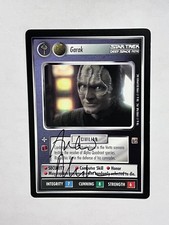 Autographed  Star Trek ccg - Garak  (Andrew Robinson) picture
