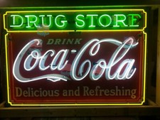 New Drink Coca Cola Drug Store Neon Light Lamp Sign 24