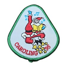 Vintage 1995 Caroling GSA Girl Scouts Santa Claus Christmas Patch Activity Badge picture