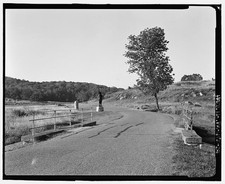 37. Crawford Avenue bridge spanning Plum Run, deck View and approach towards picture