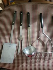 Ekco Forge Flint Arrowhead Vintage 5Pc Set Spatula Ladle Masher Fork Composite  picture