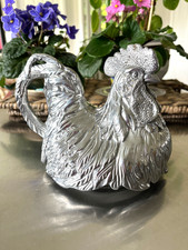 Arthur Court Rooster Canister LID ONLY Replacement Pewter Aluminum 10