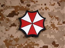 PVC Rubber Morale Resident Evil Umbrella Corporation Patch Hook Backing picture