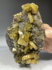 SS Rocks - Golden Barite on Fluorite (Xie Fang, Tiangxi, China) 1.42lbs picture