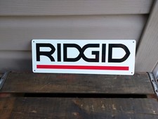 RIDGID Metal Sign Power Tool Rugged Jobsite Tools Contractor Plumbers 4x12 50103 picture