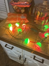 Vintage Lot Of 28 Noma Bubble Lites Lights Parts Base Lamps  No Liquid With Bulb picture