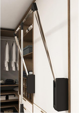 Pull down Closet Rod, Stainless Steel Adjustable 26''-35'', 60 Lbs Capacity picture