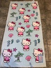 Hello Kitty Oversized Beach Towel Palm Trees 100% Cotton Extra Large 36