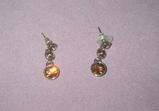 VINTAGE RHINESTONE DANGLE EARRINGS picture