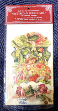 Vintage Embossed Card Floral Victorian Style Flowers w/Envelope 3D picture