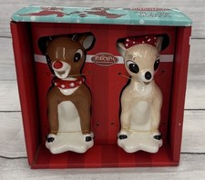 Rudolph The Red-Nosed Reindeer Clarice Salt Pepper Shakers Christmas Collector picture