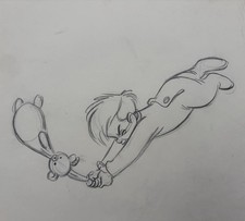 Peter Pan Michael Darling Production Drawing Walt Disney Cel Original picture