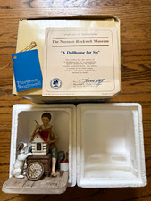Norman Rockwell A Dollhouse for Sis Bisque Figurine 1980-Boxed picture