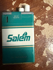 Salem Green/White Advertising Lighter Cigarette Pack Style Flip-Top picture