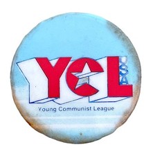 Young Communist League USA Pinback Button – Rare Vintage Protest YCL Collectible picture