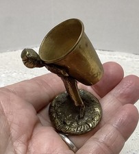 COOL Brass Arabian Man Thimble Holder /Toothpick Holder Shot Glass (2 available) picture