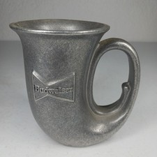  Vintage Wilton Style Budweiser French Horn Pewter Tankard Mug Beer USA Bow picture